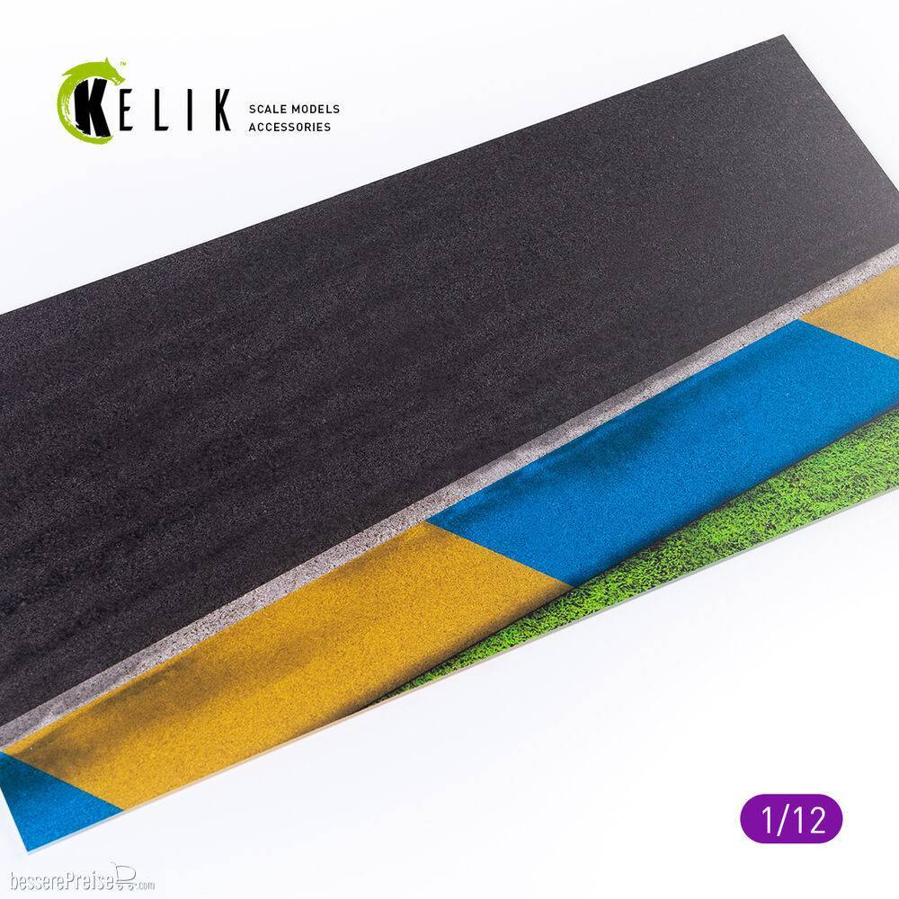 Kelik KS12001 - Asphalt road Moto race track type 1 Base - Acrylic 3 mm (180 x 357 mm) | Modellbau