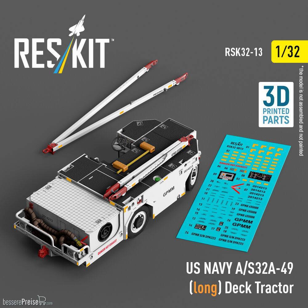 Reskit ResKit Models RSK32-0013 - US NAVY A-S32A-49 (long) Deck Tractor (3D ...