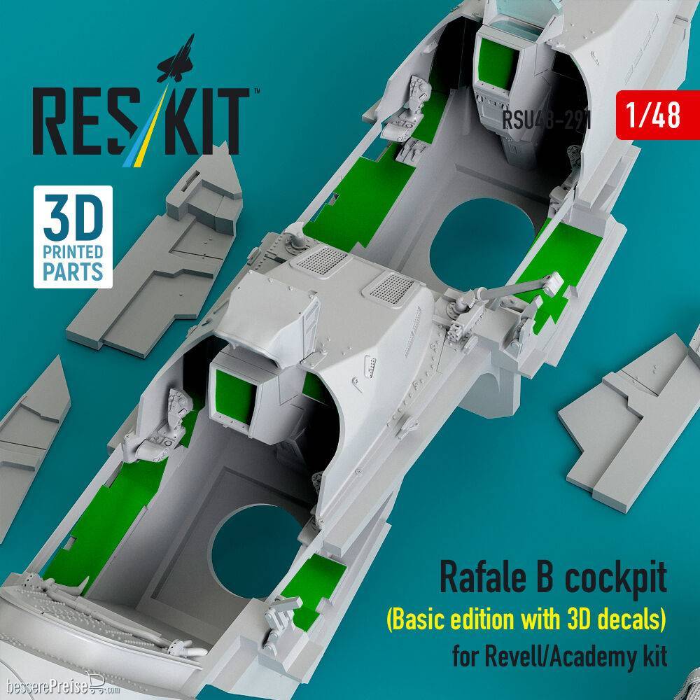 Reskit Rafale ResKit Models RSU48-0291 - Rafale B cockpit (Basic edition with 3D ...