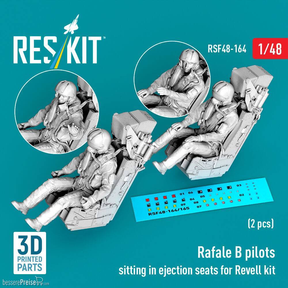 Reskit Rafale ResKit Models RSF48-0164 - Rafale B pilots sitting in ejection seats ...