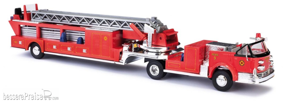 Busch H0 (1:87) 46031 - LaFrance Leitertrailer Cabrio Fire Dep. | Modellbahn | Modelleisenbahn