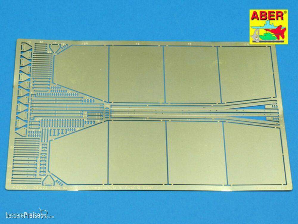 Aber Models 35 A023 - Side skirts for Sturmgeschutz III (Late model) | Modellbau