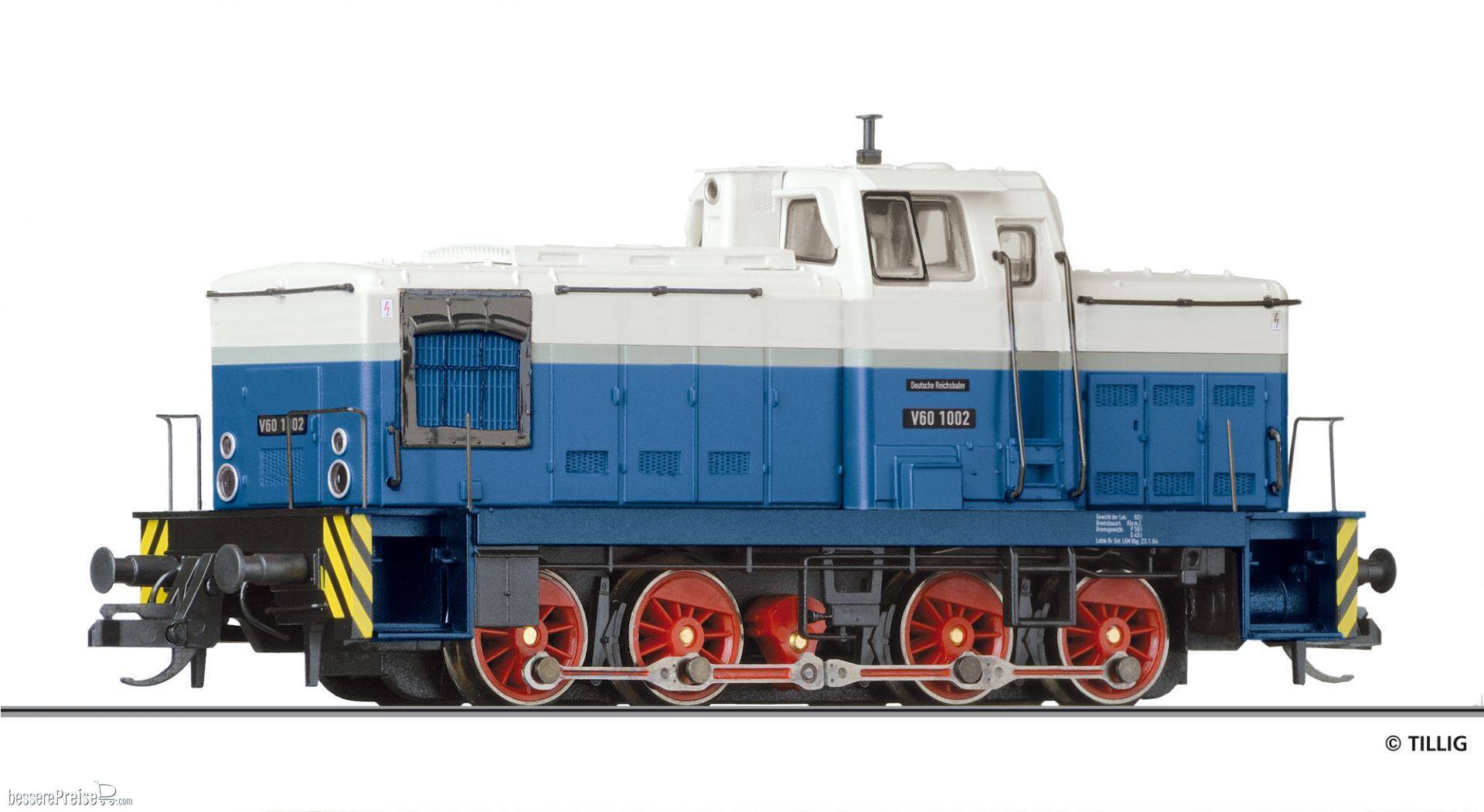 Diesellokomotive V 60 1002 der DR in Versuchslackierung