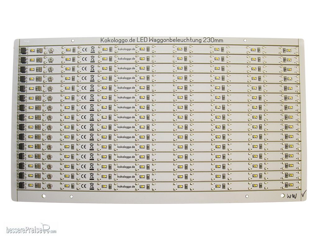 Schönwitz 50996 - 15 Stück Sparpack LED Waggonbeleuchtung warmweiß H0 N TT | Modellbahn | Modelleisenbahn