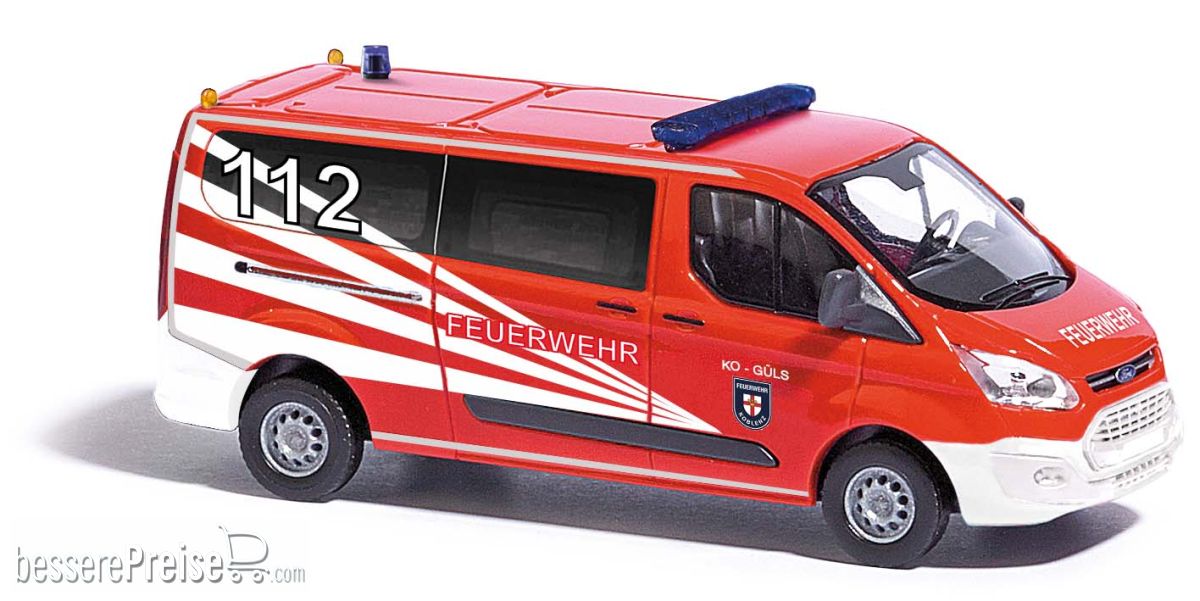 Busch H0 (1:87) 52438 - Ford Transit Custom Feuerwehr Koblenz | Modellbahn | Modelleisenbahn