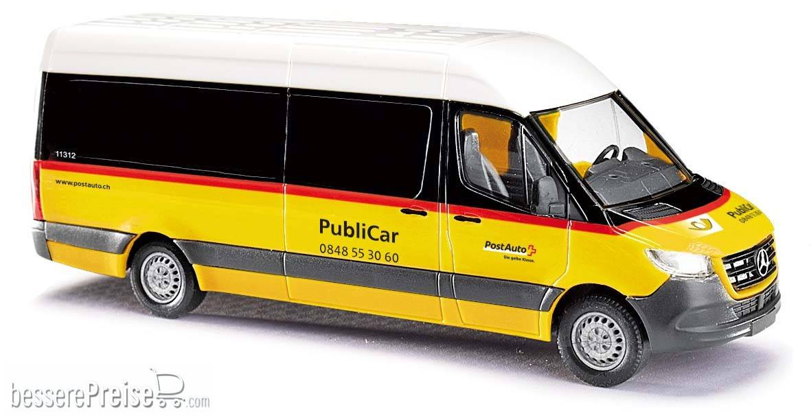 Busch H0 (1:87) 52613 - Mercedes-Benz Sprinter, Postbus Schweiz | Modellbahn | Modelleisenbahn