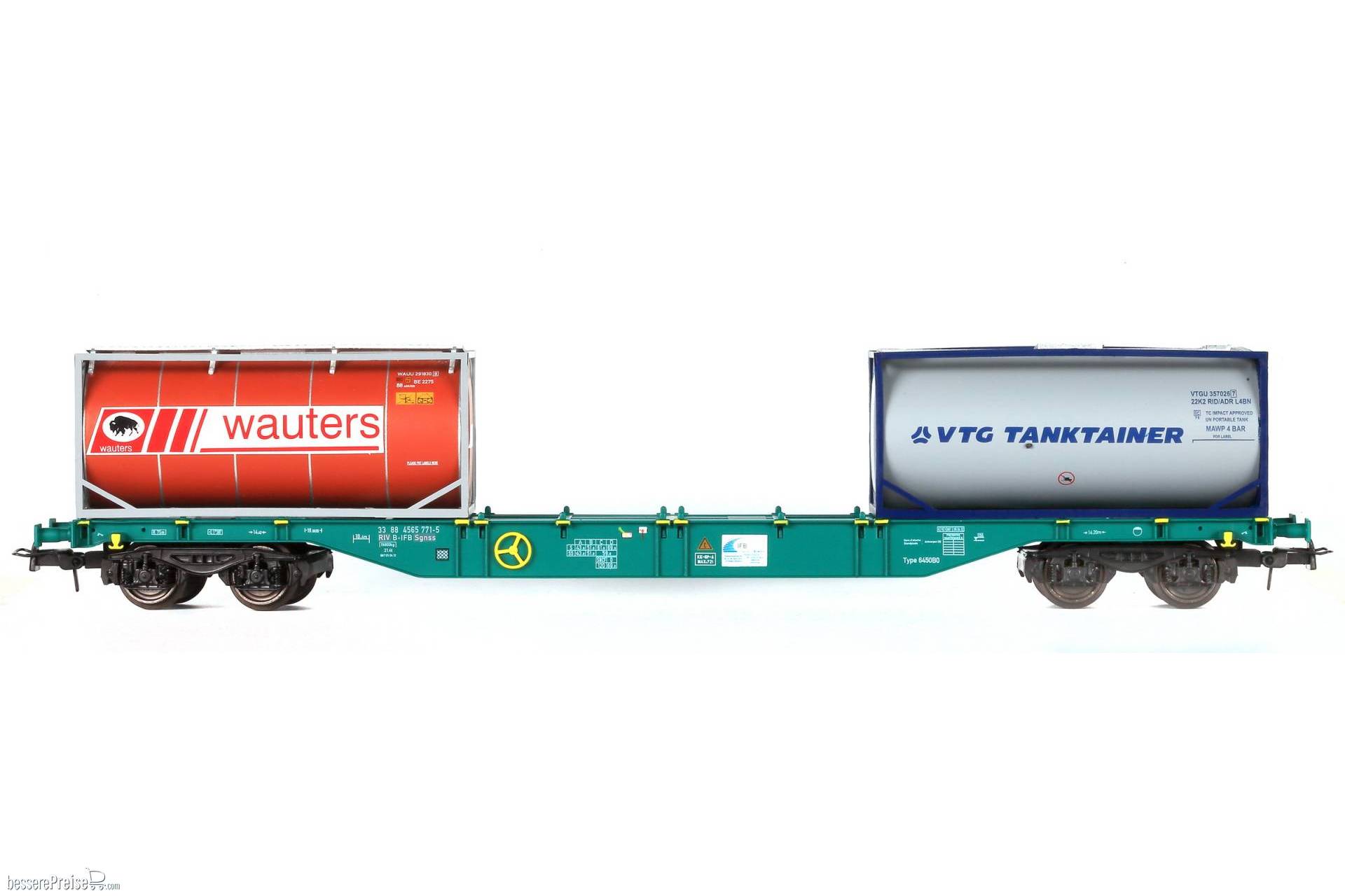 Sgns + Tankcontainer, Wauters & VTG Containerwagen