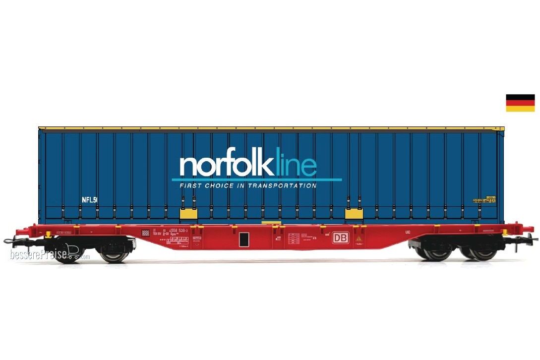 Containertragwagen DB + Norfolk Line