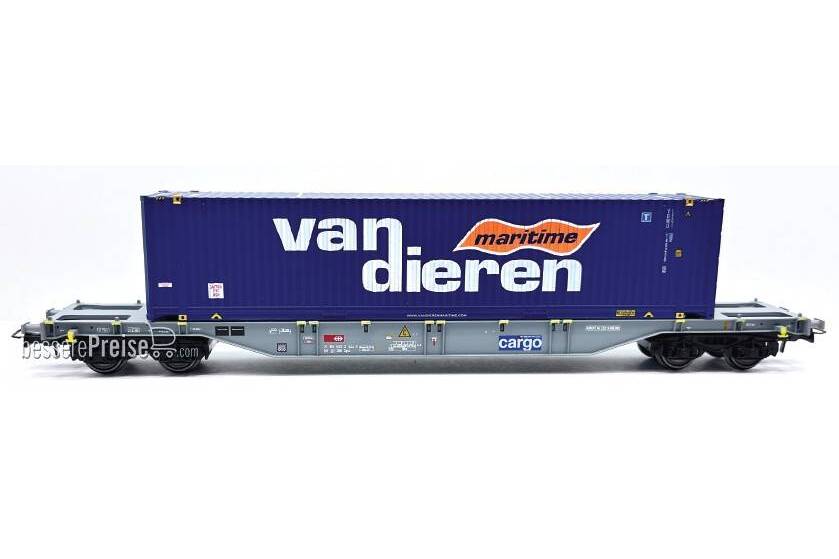 Containerwagen der SBB Cargo mit 45´ Container "Van Dieren" - Ep.V-VI