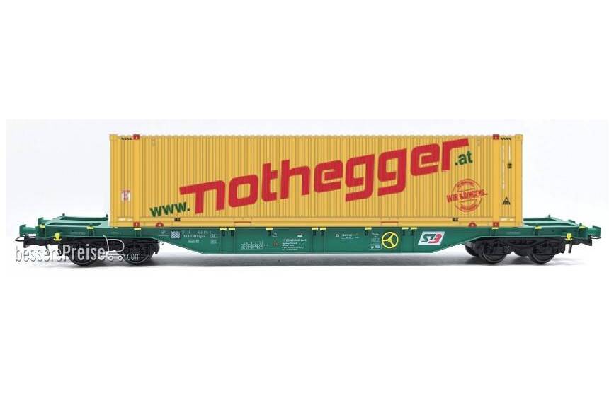 Containerwagen STBAT - Steiermark mit 45´ Container "Nothegger" - Ep.V-VI