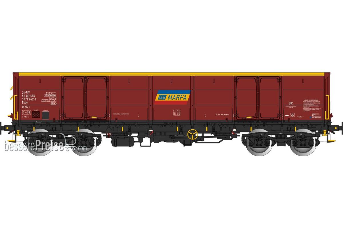 0 1 Offener Güterwagen Eaos RO-CFR - Ep.VI - blau 1