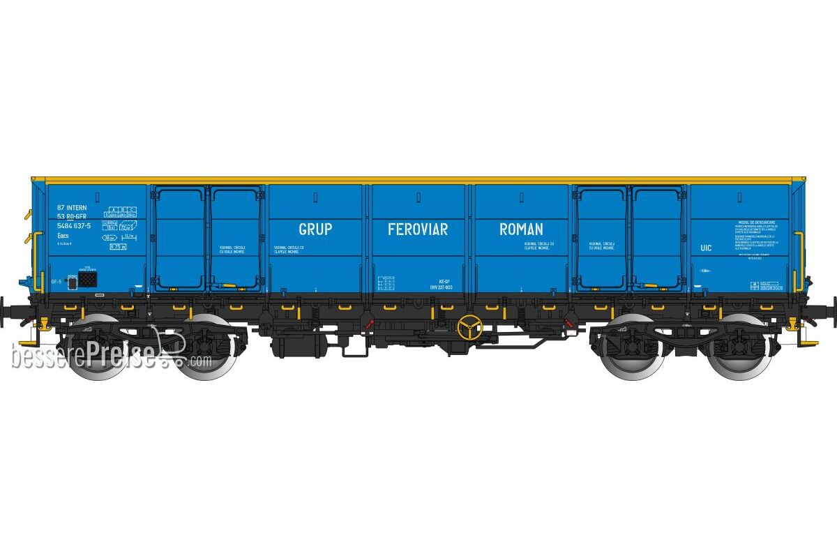 0 1 Offener Güterwagen Eaos RO-GFR - Ep.VI - blau 1