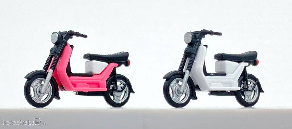 Kres TT 55062030 - Komplettmodelle 2x Simson SR50, rosa und weiß | Modellbahn | Modelleisenbahn