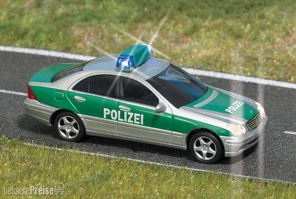 Busch H0 (1:87) 5630 - Polizei Mercedes C-Klasse | Modellbahn | Modelleisenbahn