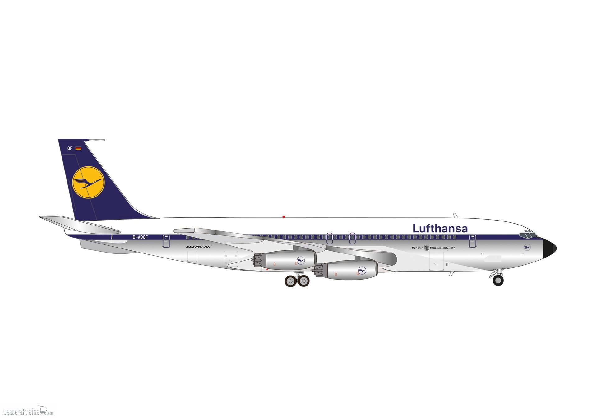 Herpa 573702 - Lufthansa Boeing 707-400