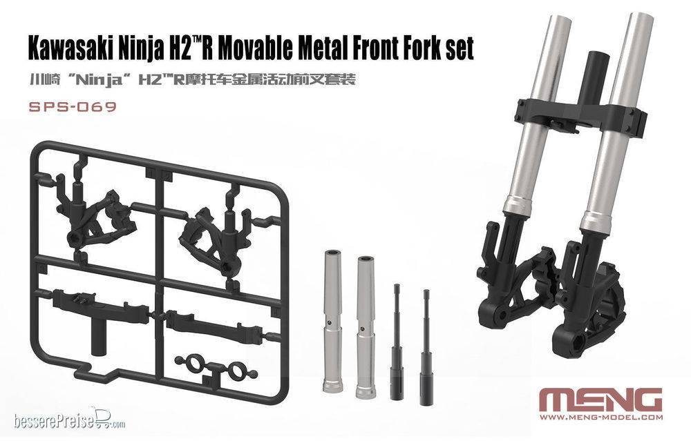MENG-Model SPS-069 - Kawasaki Ninja H2 R Movable Metal Front Fork Set | Modellbau