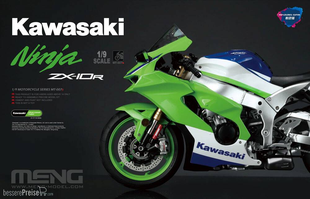 MENG-Model MT-007s - Kawasaki ZX-10R (Pre-colored Edition) | Modellbau