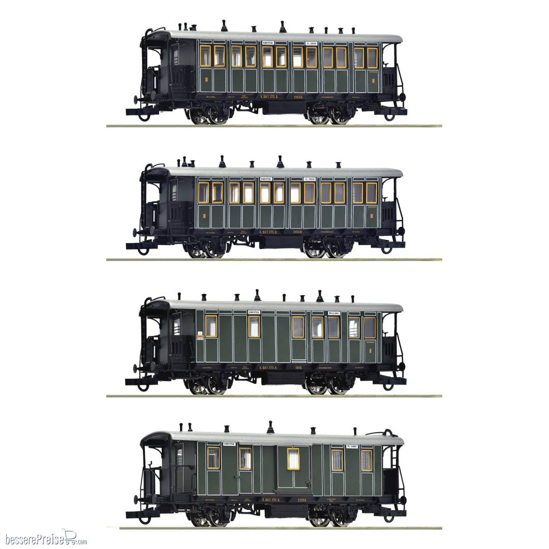 ROCO K.Bay.Sts.B. バイエルン鉄道 客車4両 バイエルン王国邦有鉄道 K. Bay. Sts. B. マレー式タンク蒸気機関車 BB