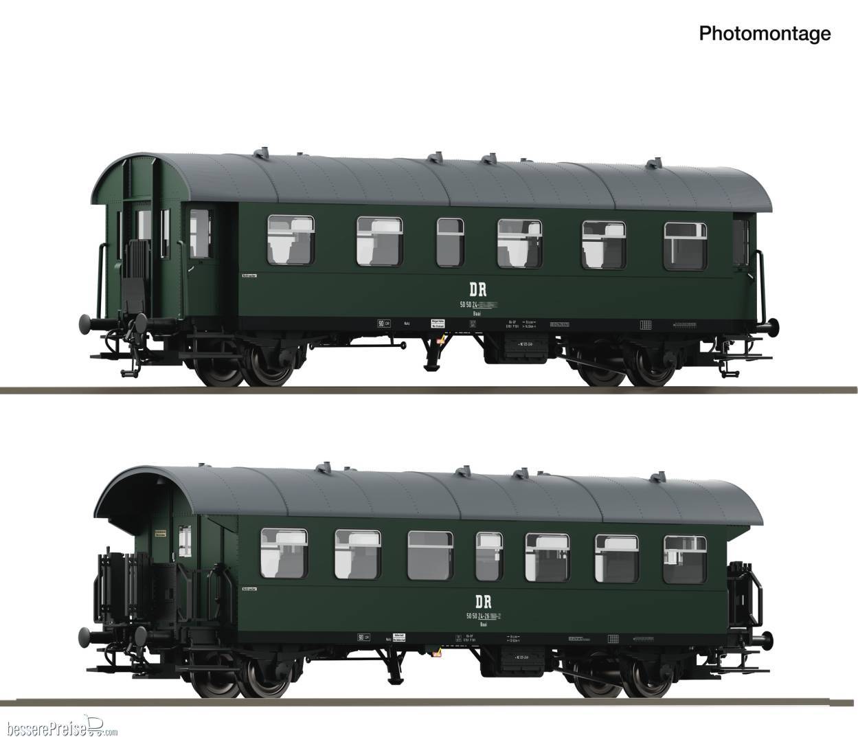 2er Set Personenwagen Donnerbüchse Reko DR
