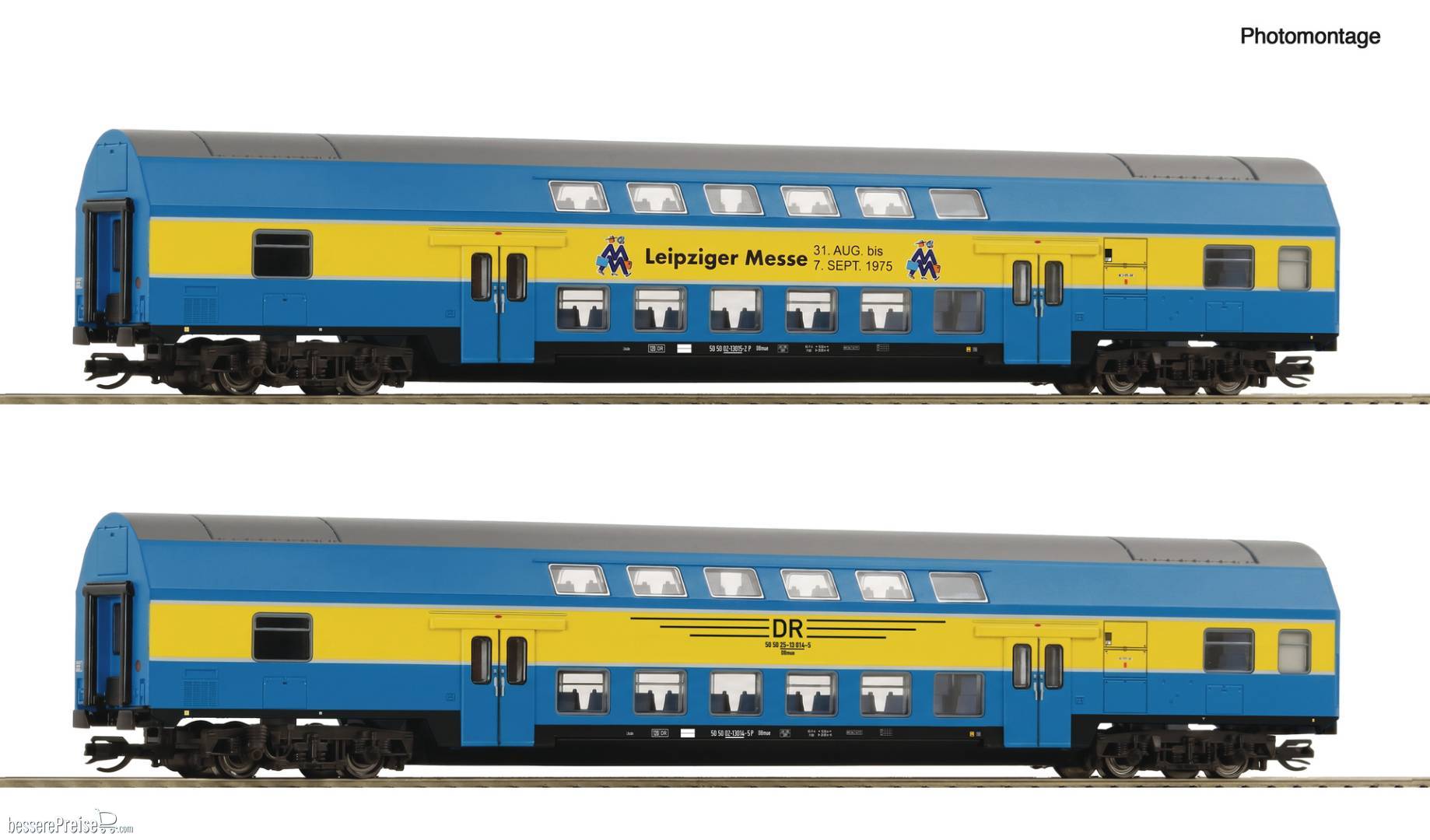 2er Set Doppelstockwagen DR Messe Leipzig