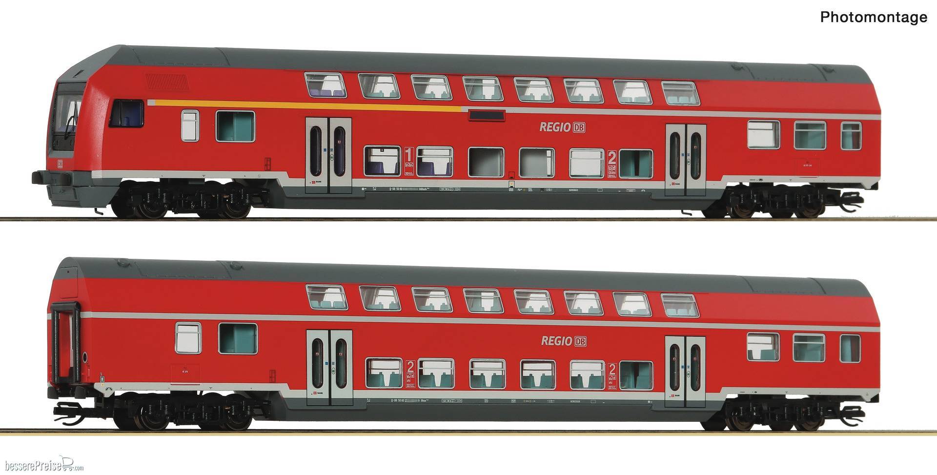 2er Set Doppelstockwagen DB-AG DCC