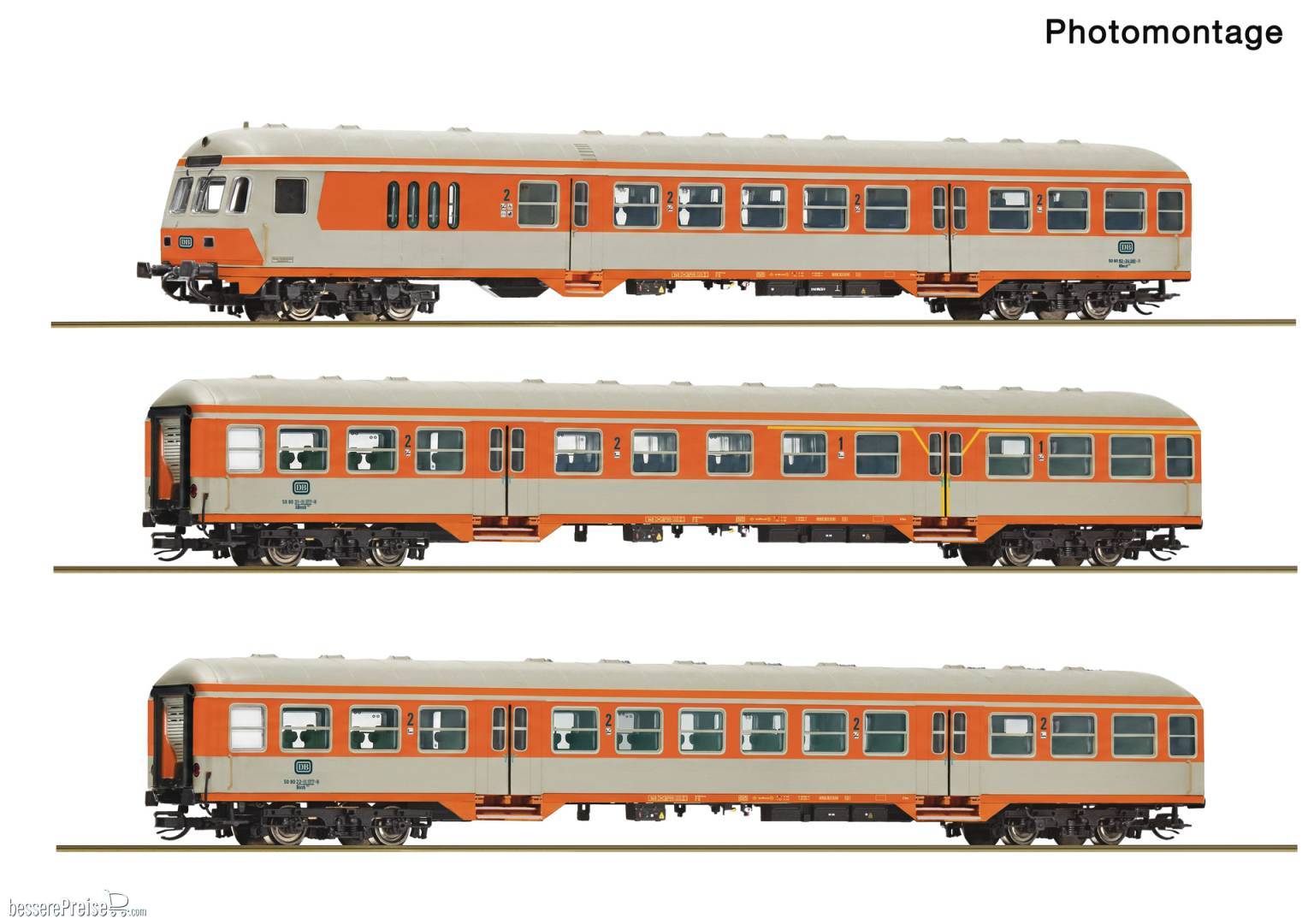 3er Set n-Wagen Citybahn DB-AG DCC