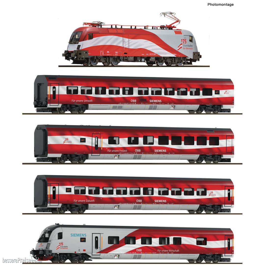 5er Set Railjet 175 Jahre ÖBB DC-Snd.