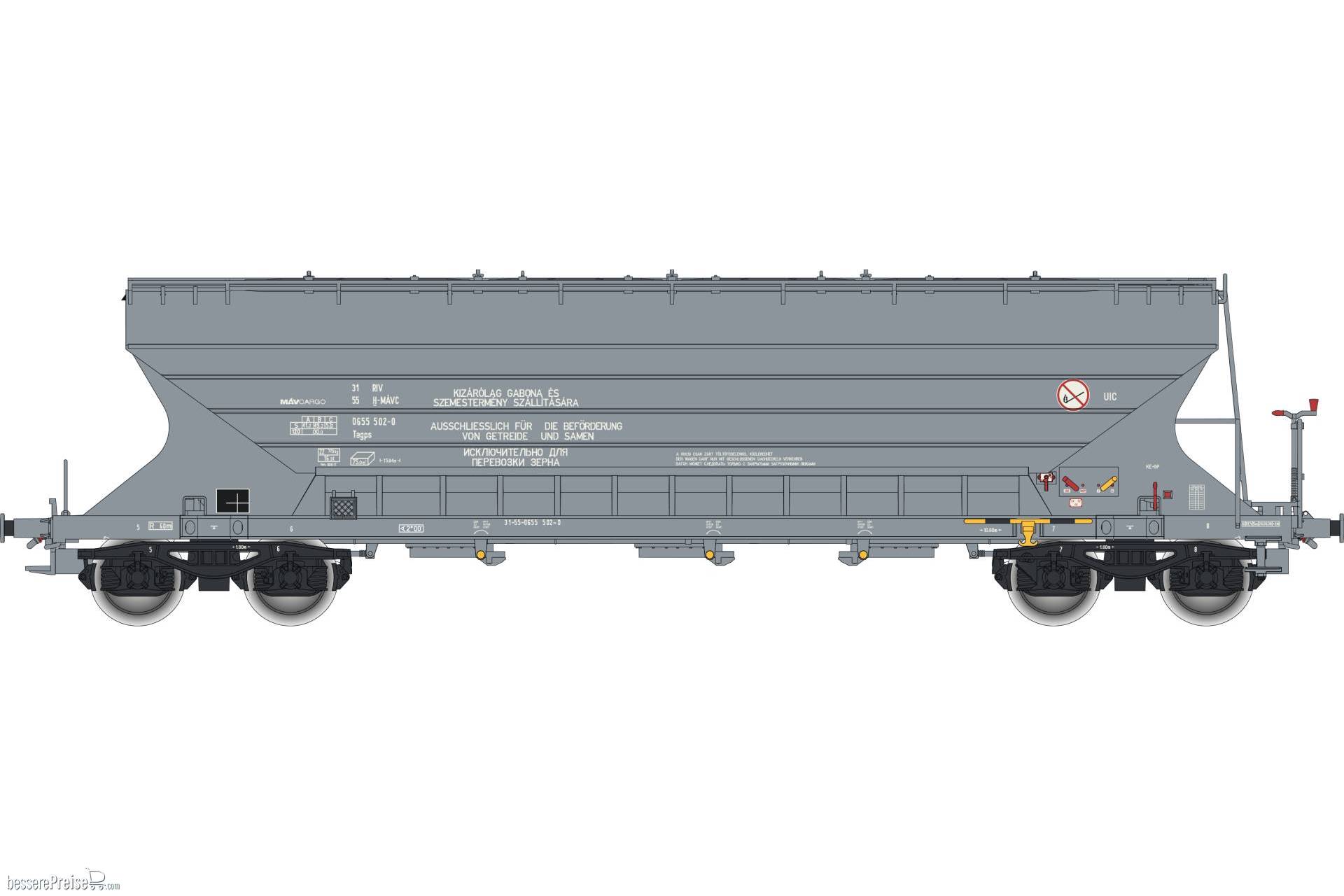 Getreidetransporter H-MÁVC Tagps - EpVI - grau