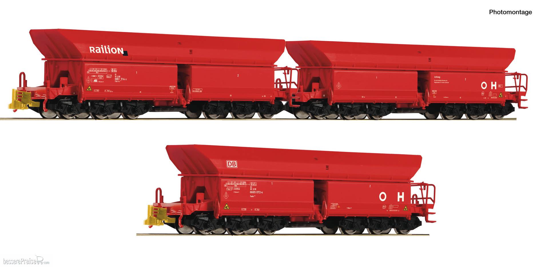 Roco 6600271 - 3-tlg. Set 2: Erzwagen, DB AG