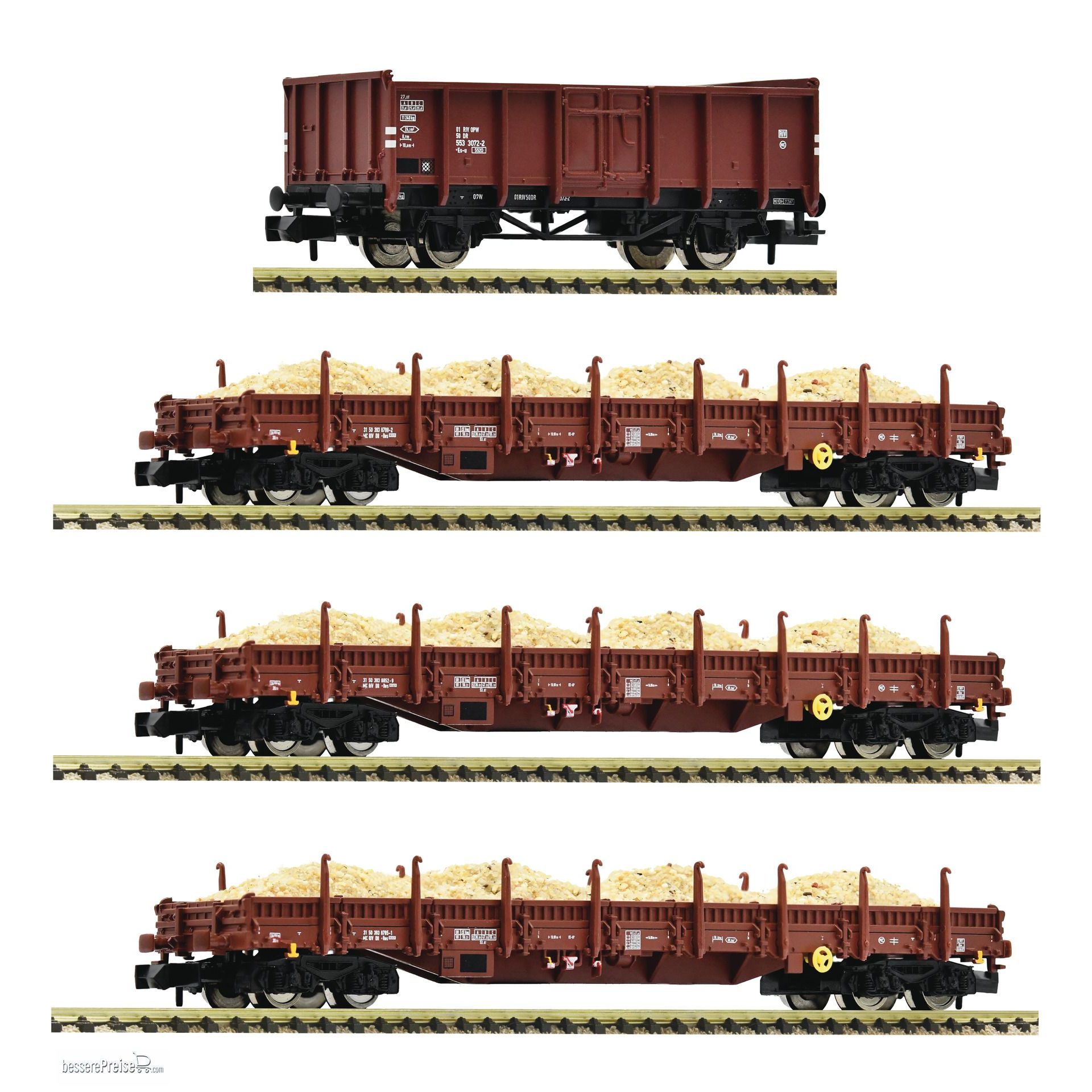 FLEISCHMANN 6660013 N 4-tlg. Set: Abraumzug, DR, Ep. IV