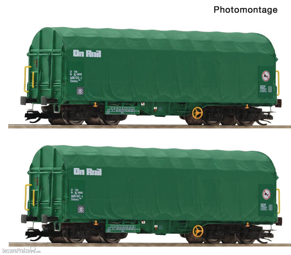 2er Set Schiebeplanenwagen OnRail