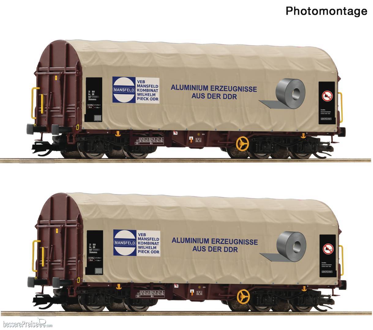 2er Set Schiebeplanenwagen Mansfeld DR