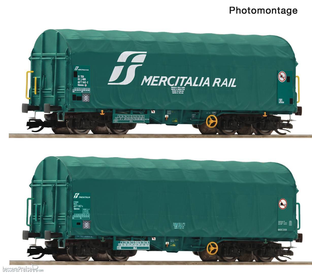 2er Set Schiebeplanenwagen Mercitalia Rail