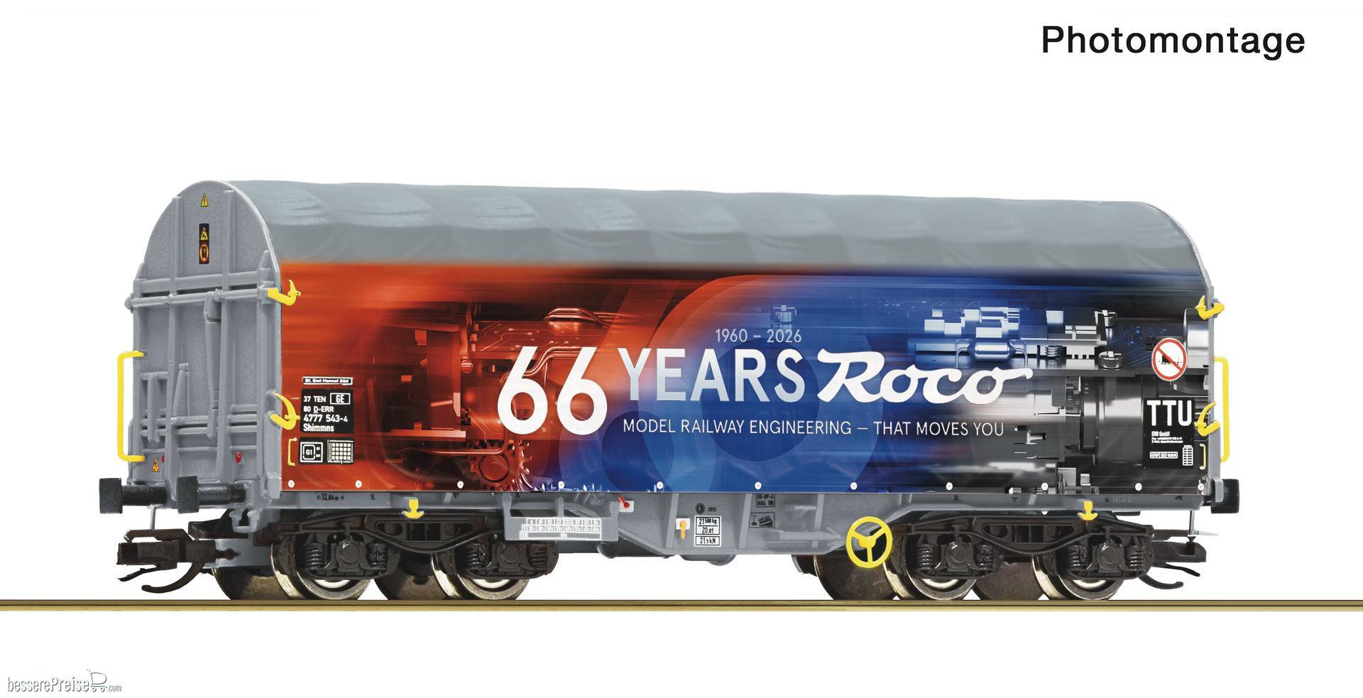Schiebeplanenwagen 66 Jahre ROCO