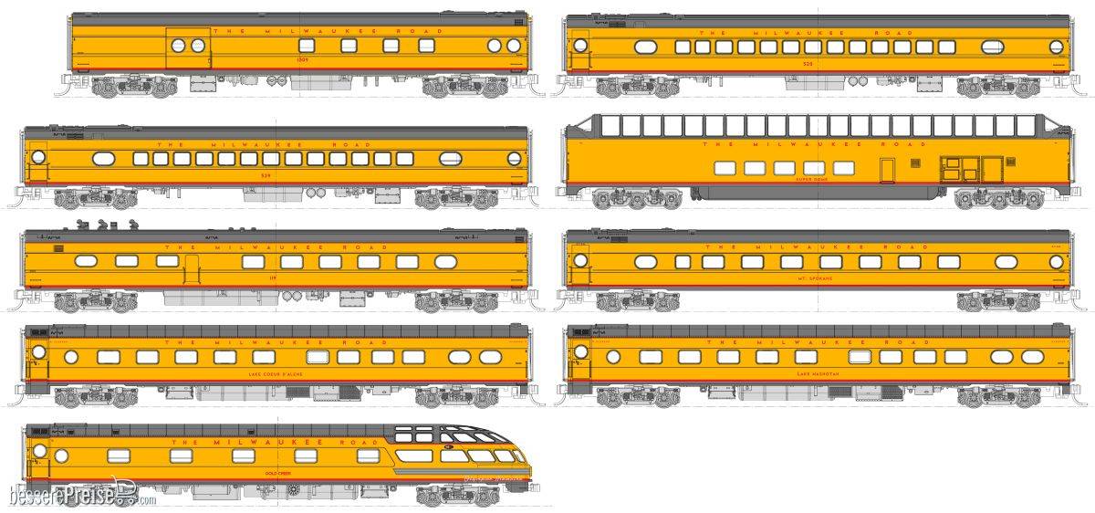 Milwaukee Road Olympian Hiawatha Post 1955