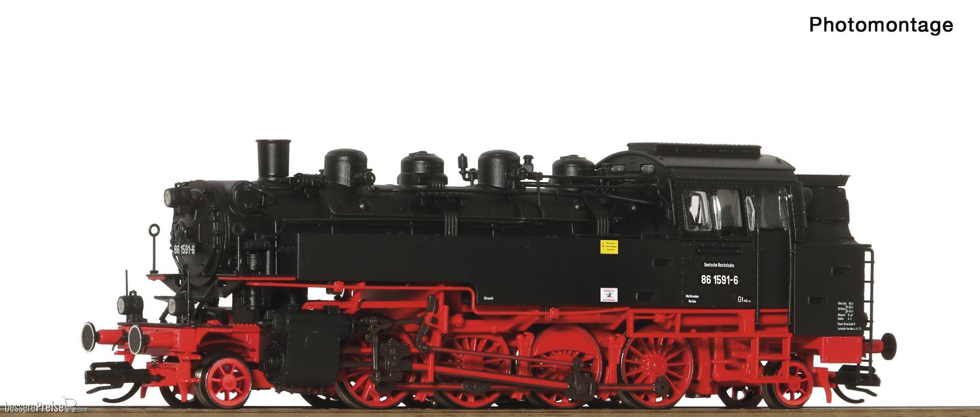 Dampflok 86 1591-6 DR DC-Snd.