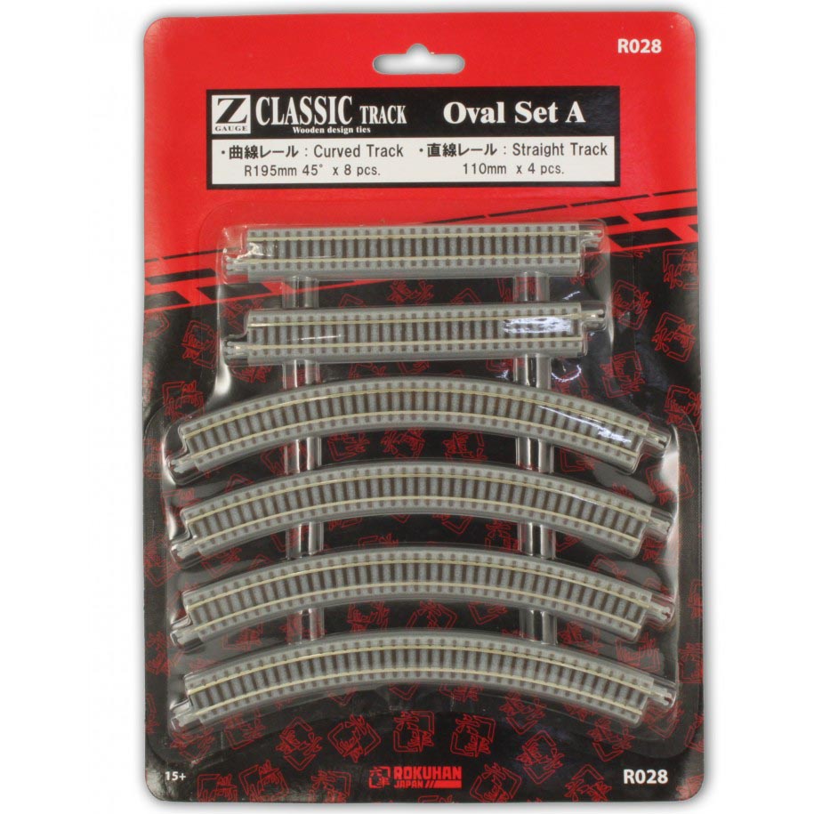 Rokuhan Z 7297028 - Einfaches Gleis-Oval A - 8x R195-45°, 4x Gleis gerade 110mm | Modellbahn | Modelleisenbahn