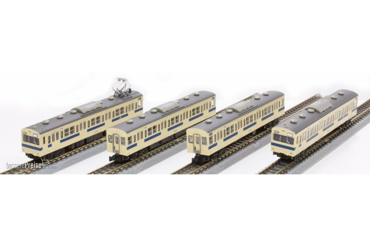 103 Setouchi Color Low Cab Type Inhalt: 1x Vorderwagen mit Stromabnehmer 1x Mittelwagen 1x Mittelwagen mit Motor 1x Heckwagen