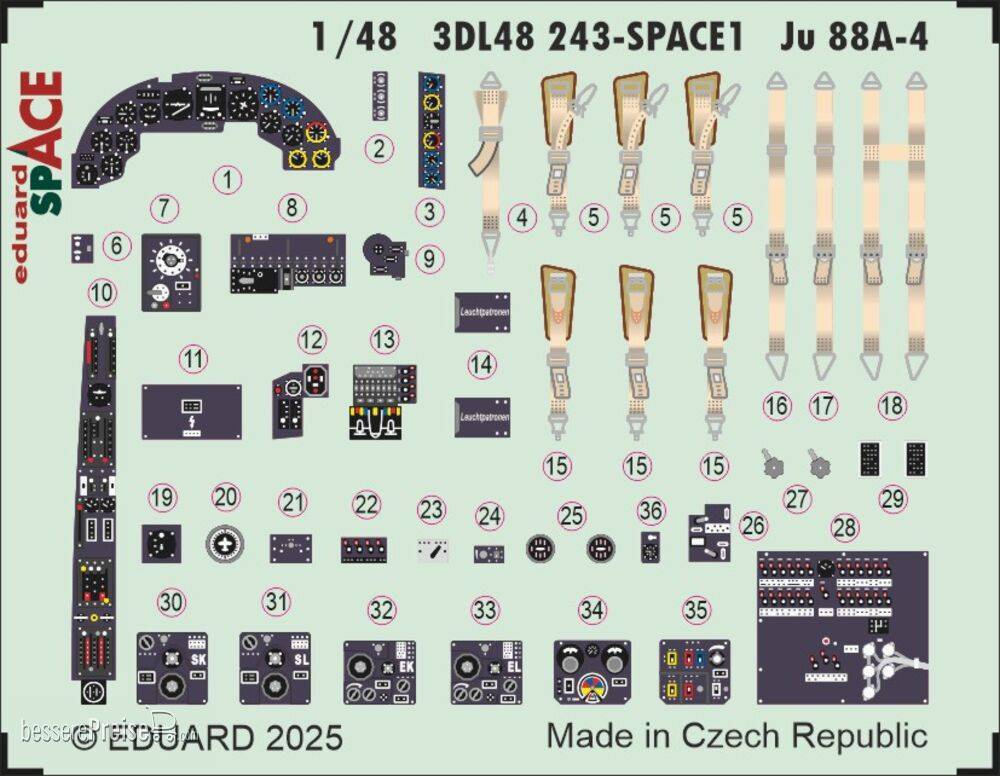 Eduard Accessories 3DL48243 - Ju 88A-4 SPACE EDUARD / ICM | Modellbau