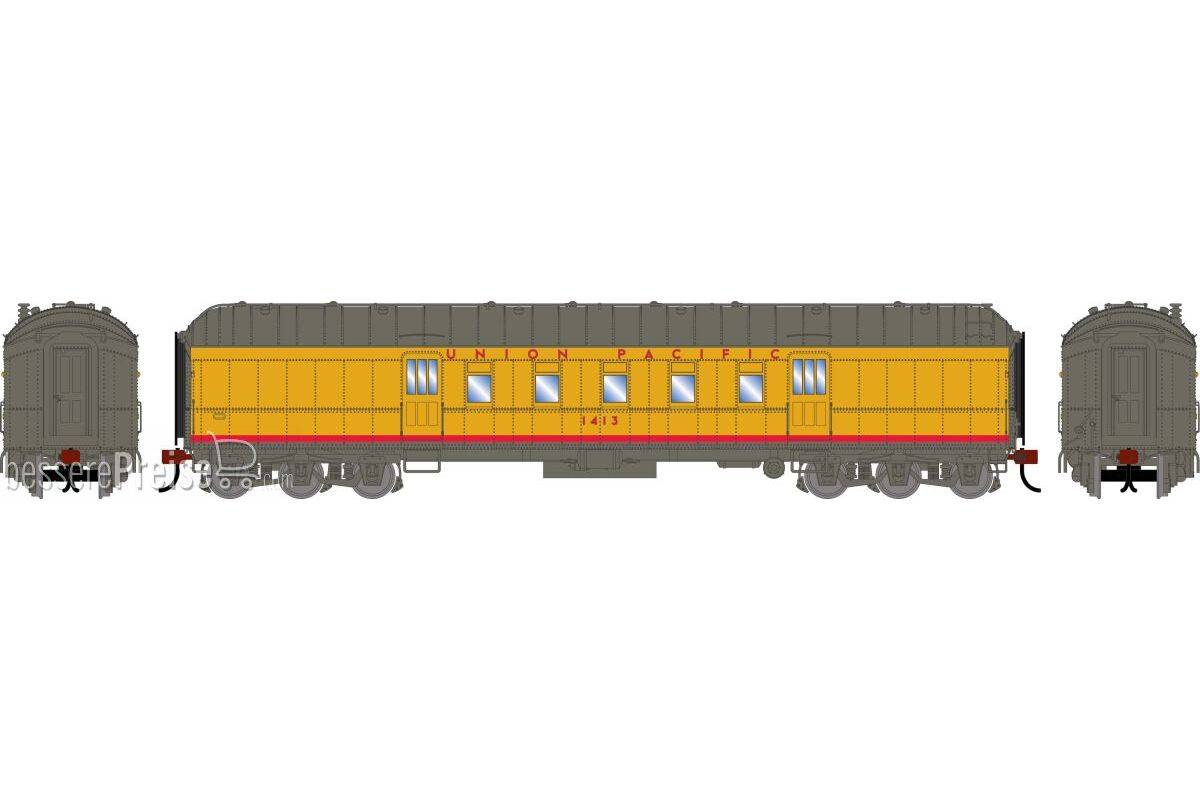 HO ATH 60' Pullman Common Postal Storage Car UP #1413