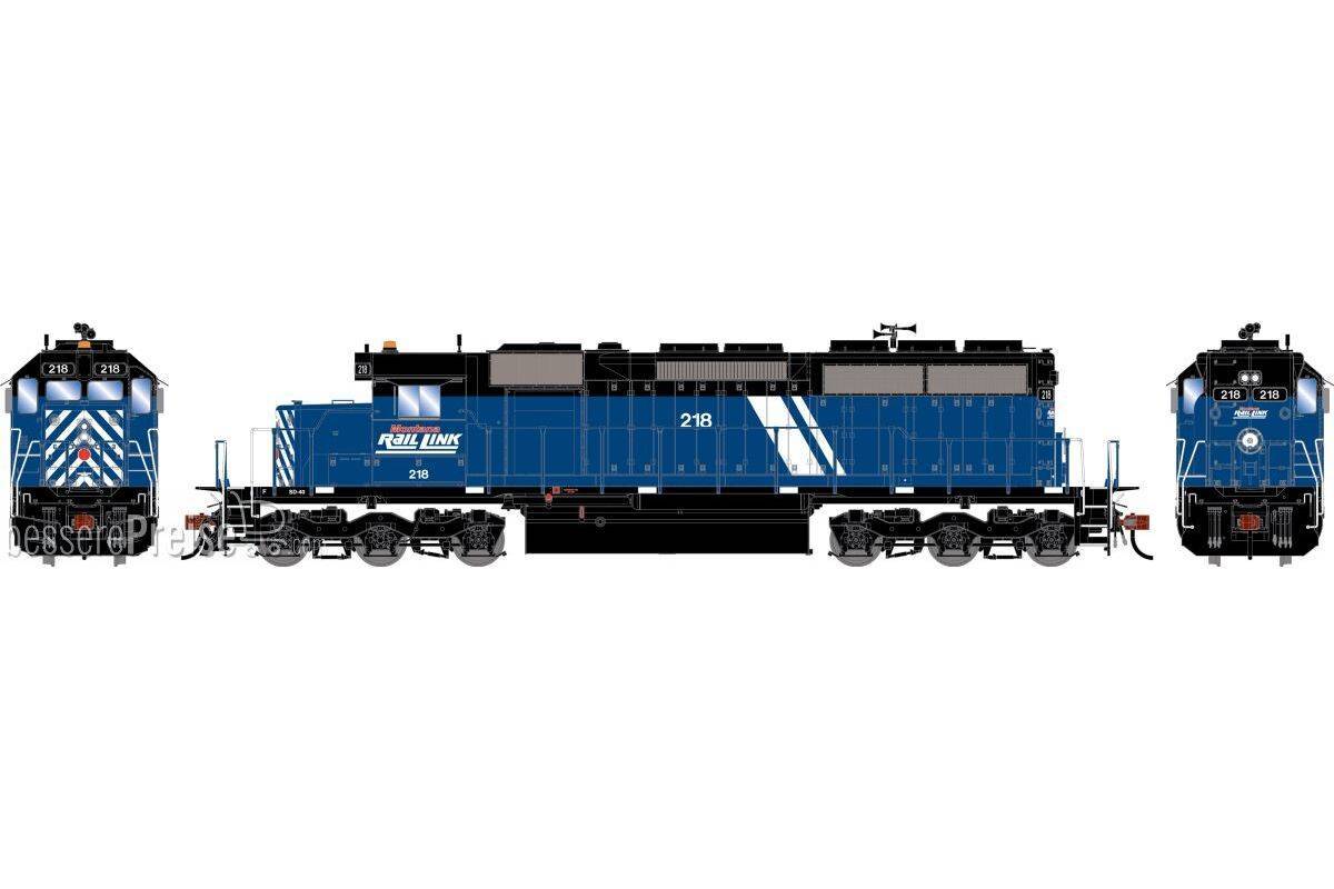 HO ATH SD40 Locomotive w/DCC & Sound MRL #218
