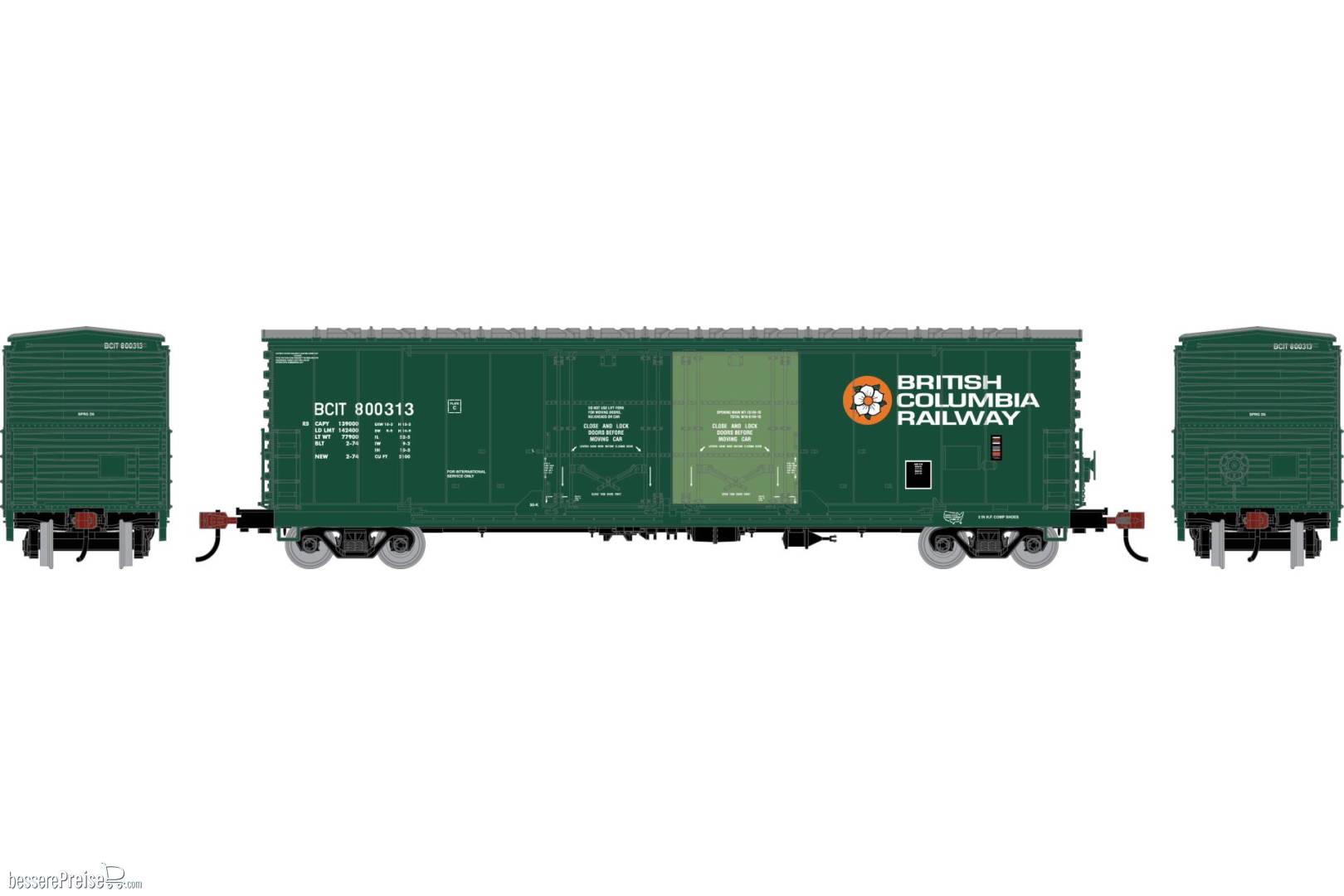 HO ATH 50' Evans Double Plug Door Box Car BCIT #800313