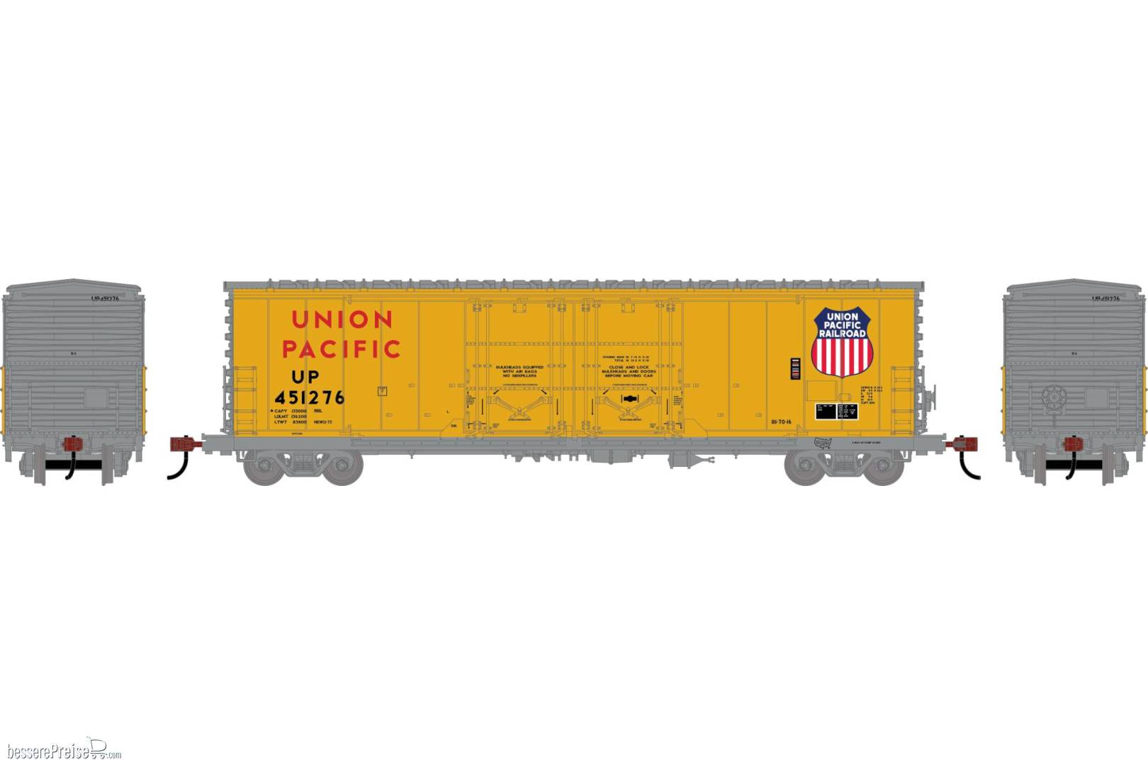 HO ATH 50' Evans Double Plug Door Box Car UP #451276
