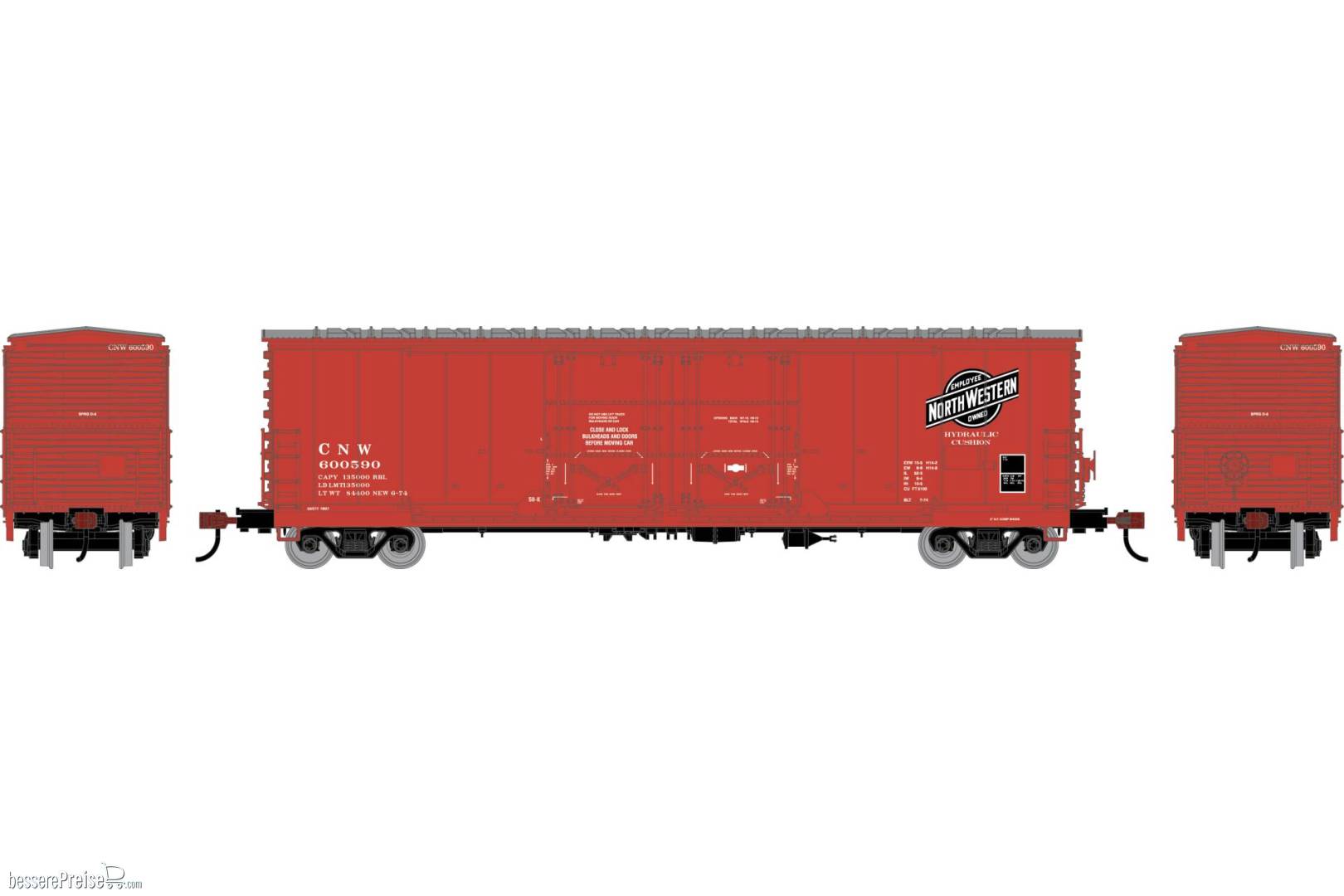 HO ATH 50' Evans Double Plug Door Box Car CNW #600590