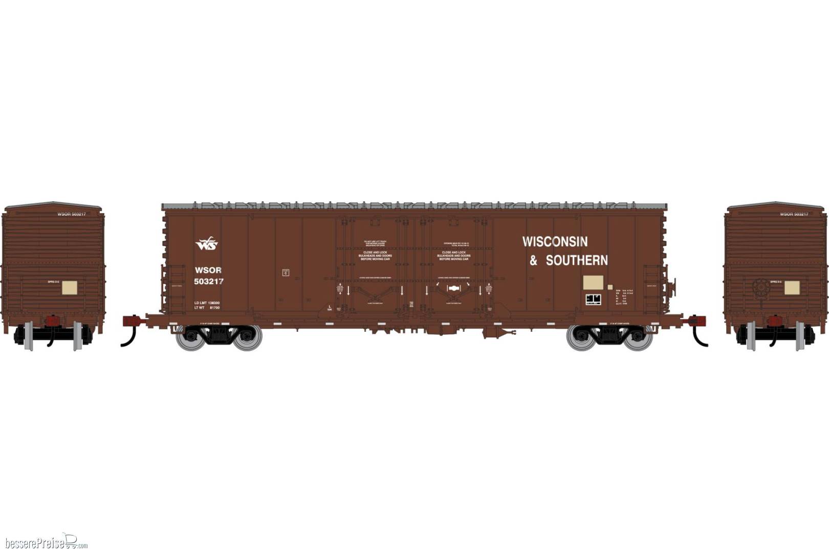HO ATH 50' Evans Double Plug Door Box Car WSOR #503217