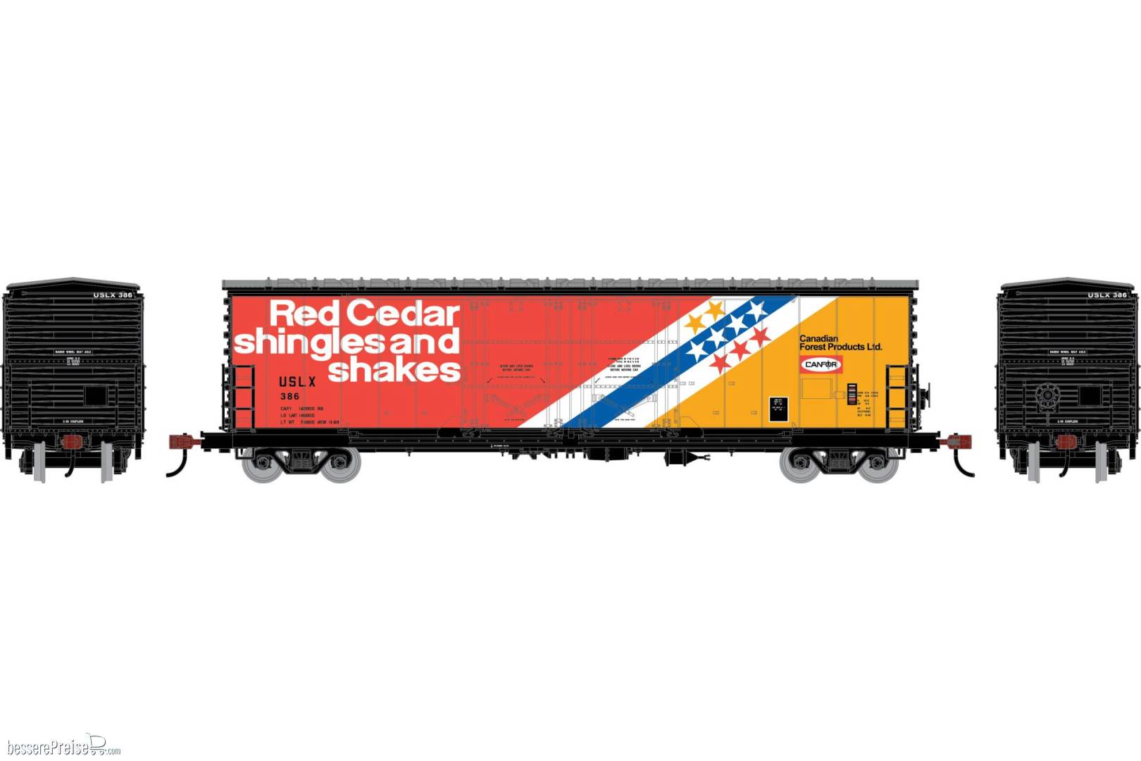 HO ATH 50' Evans Double Plug Door Box Car USLX #386