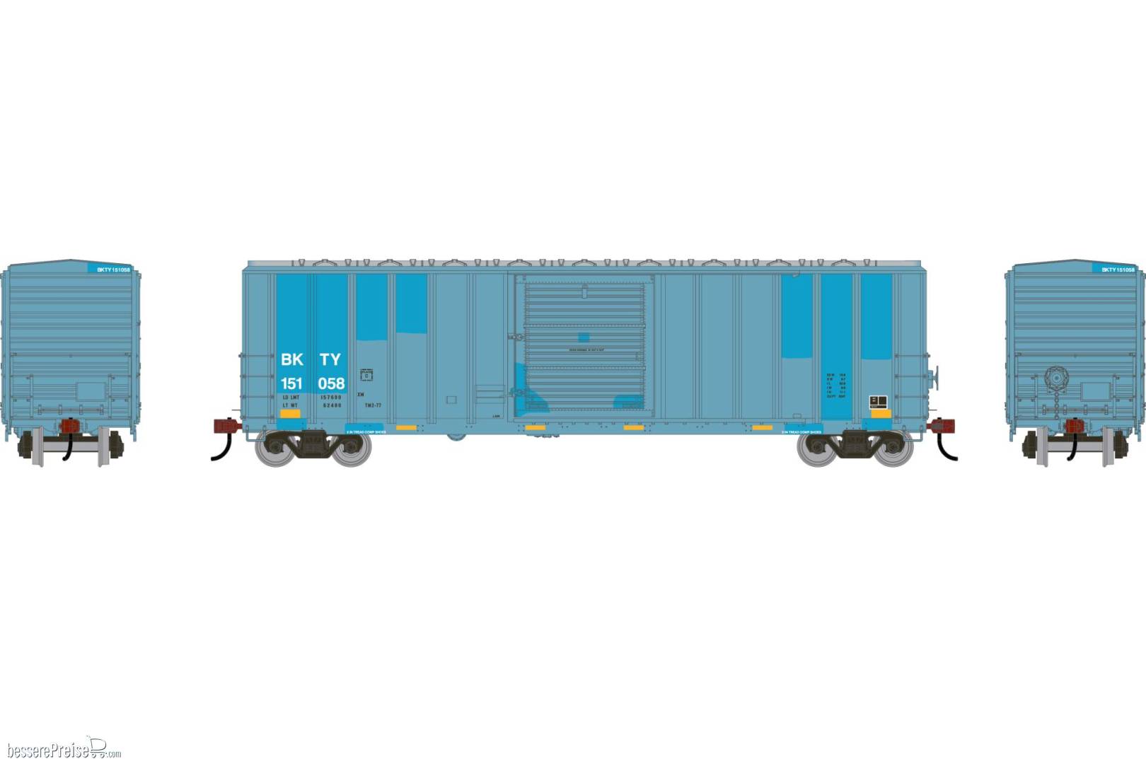 HO ATH 50' FMC 5347 Single Door Box Car Primed For Grime BKTY #151058