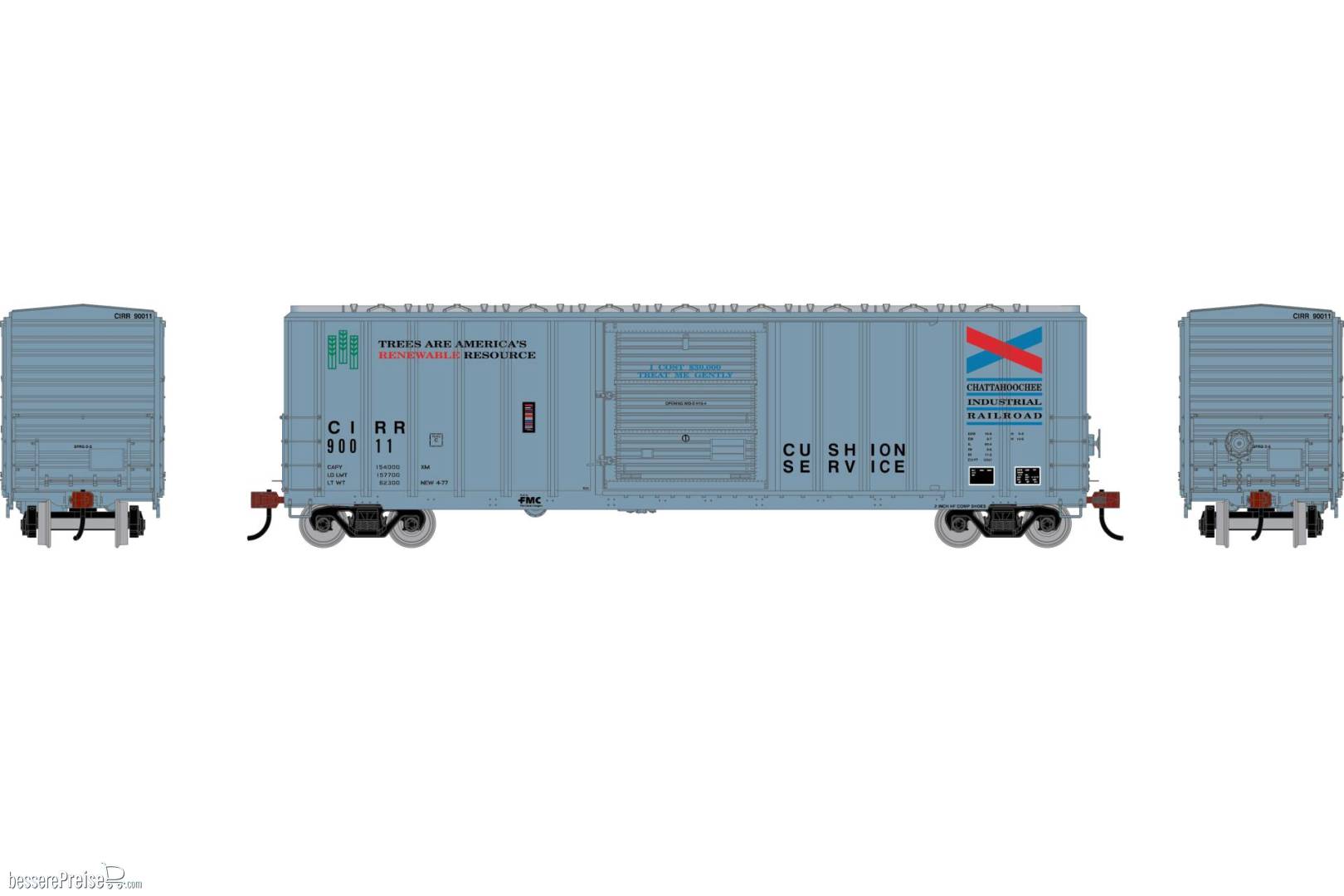 HO ATH 50' FMC 5347 Single Door Box Car CIRR #90011