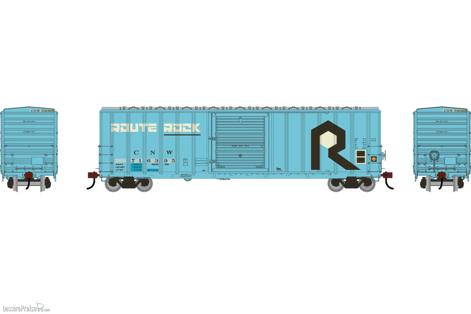 HO ATH 50' FMC 5347 Single Door Box Car Primed For Grime CNW #716395