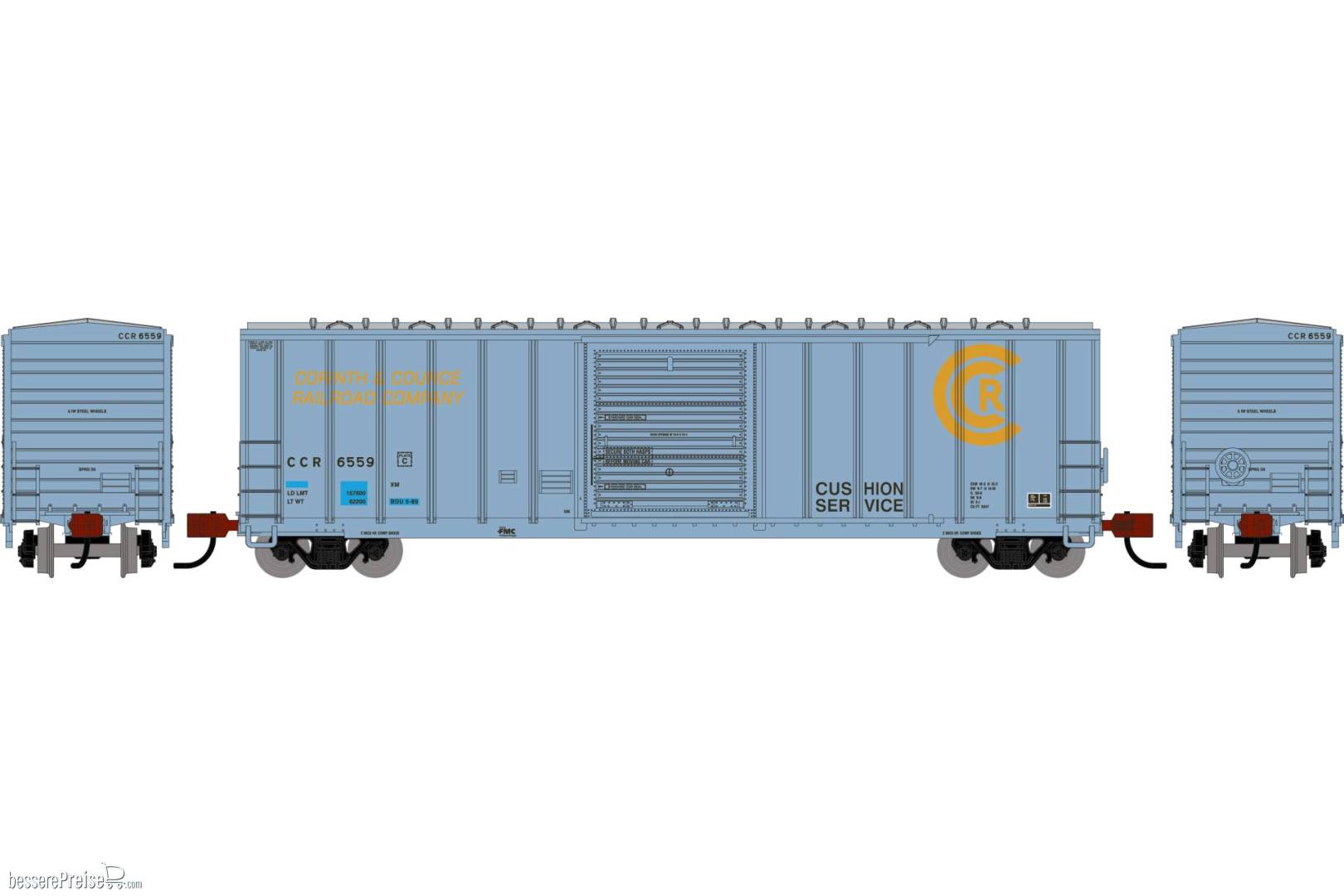 N ATH 50' FMC 5347 Single Door Box Car Primed For Grime CCR #6559